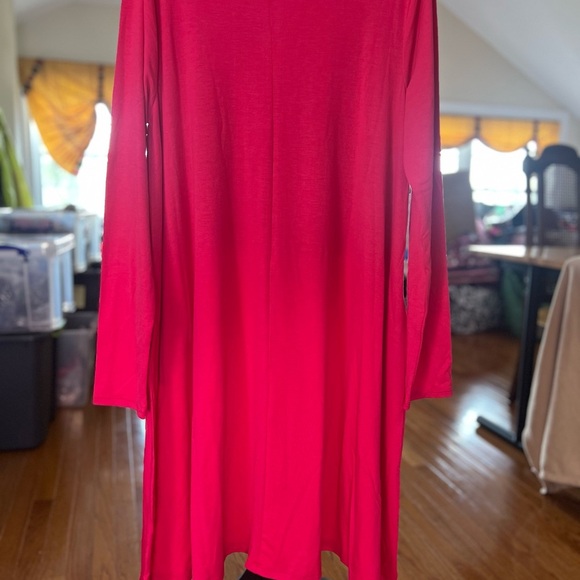 WOMENS ZENANA DRESS DARK PINK SZ XL NWOT - Picture 9 of 11